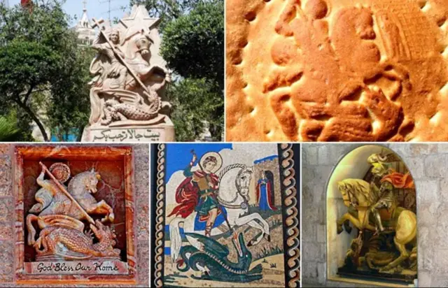 صورة القديس جرجس حاضرة في الكثير من التفاصيل اليومية، حتى على المخبوزات 