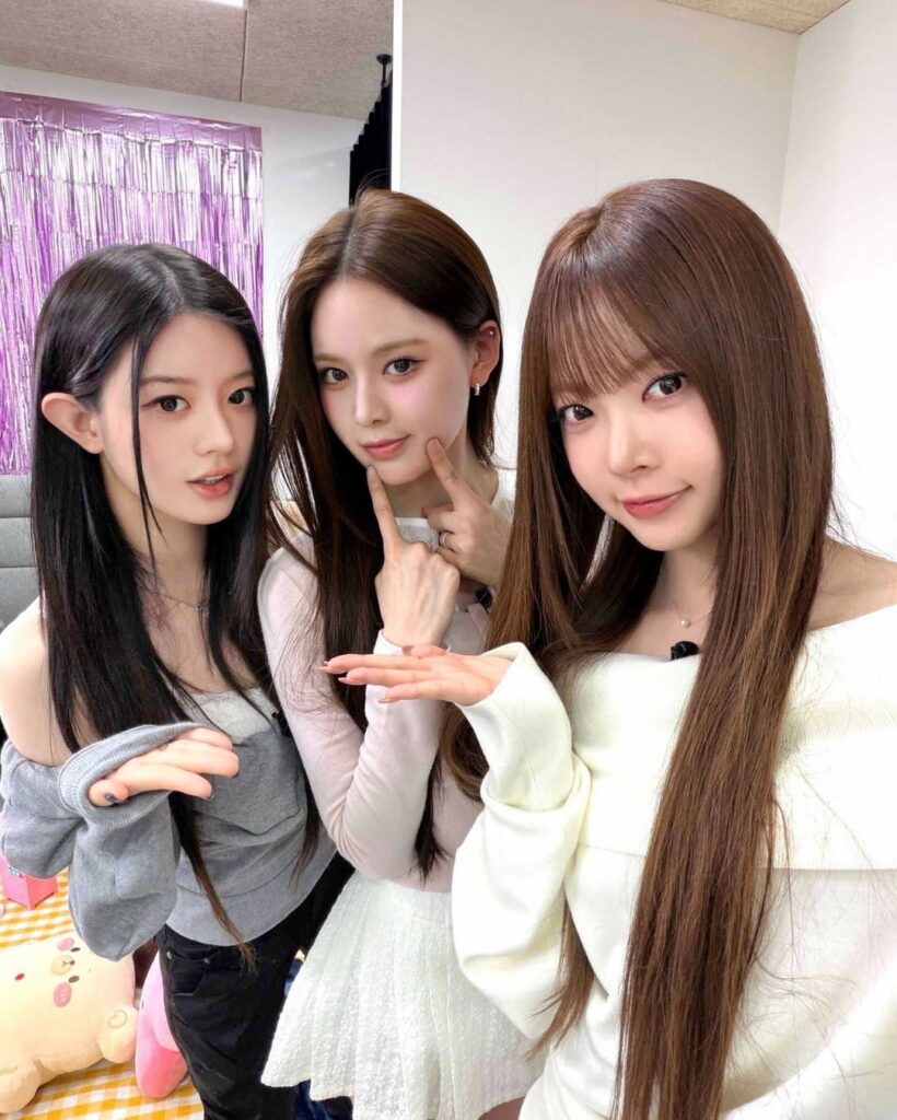 260402 تحديث تويتر لـ Eunchae's Star Diary - Hong Eunchae مع ILLIT Minju وIzna Bang Jeemin