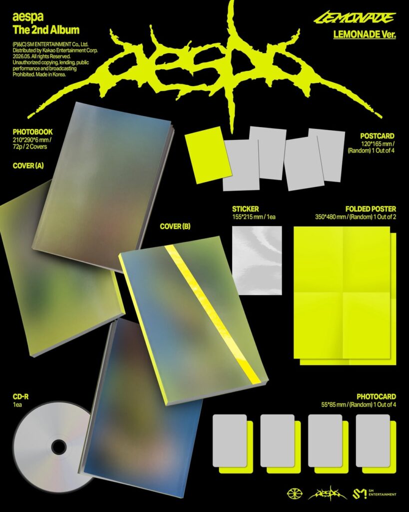 aespa - الألبوم الثاني: LEMONADE (معاينة تغليف الألبوم)