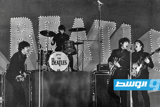 فرقة «بيتلز» خلال حفل في قاعة «بودوكان» في طوكيو في 30 يونيو 1966. (أ ف ب)