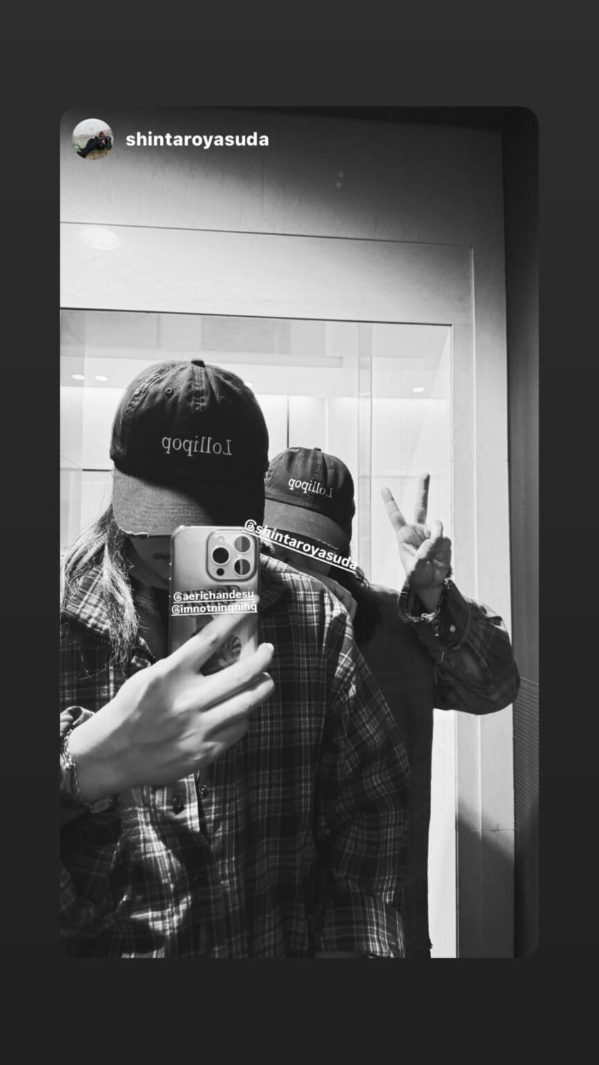 260426 تحديث قصة جيزيل على الانستقرام مع شينتارو ياسودا وGR8 يوشي