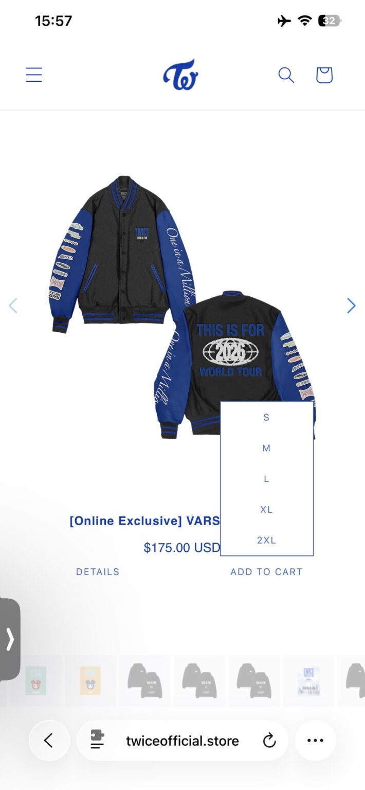 سترة TWICE الجامعية عادت أخيرًا إلى المخزون!!