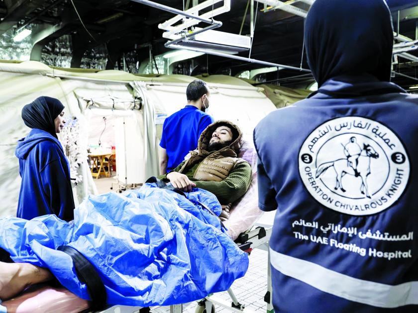 المستشفى الإماراتي العائم يستقبل 7 حالات من غزة
