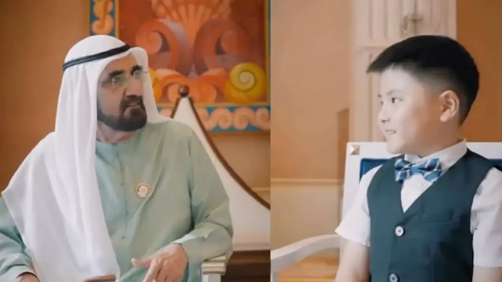 محمد بن راشد للطفل روجر شي: دبي تحبك وأنتم هنا في أمان (فيديو)