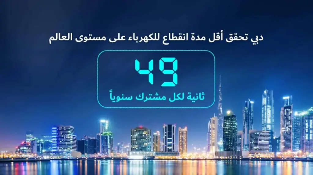 دبي تحقق أقل مدة انقطاع للكهرباء في العالم