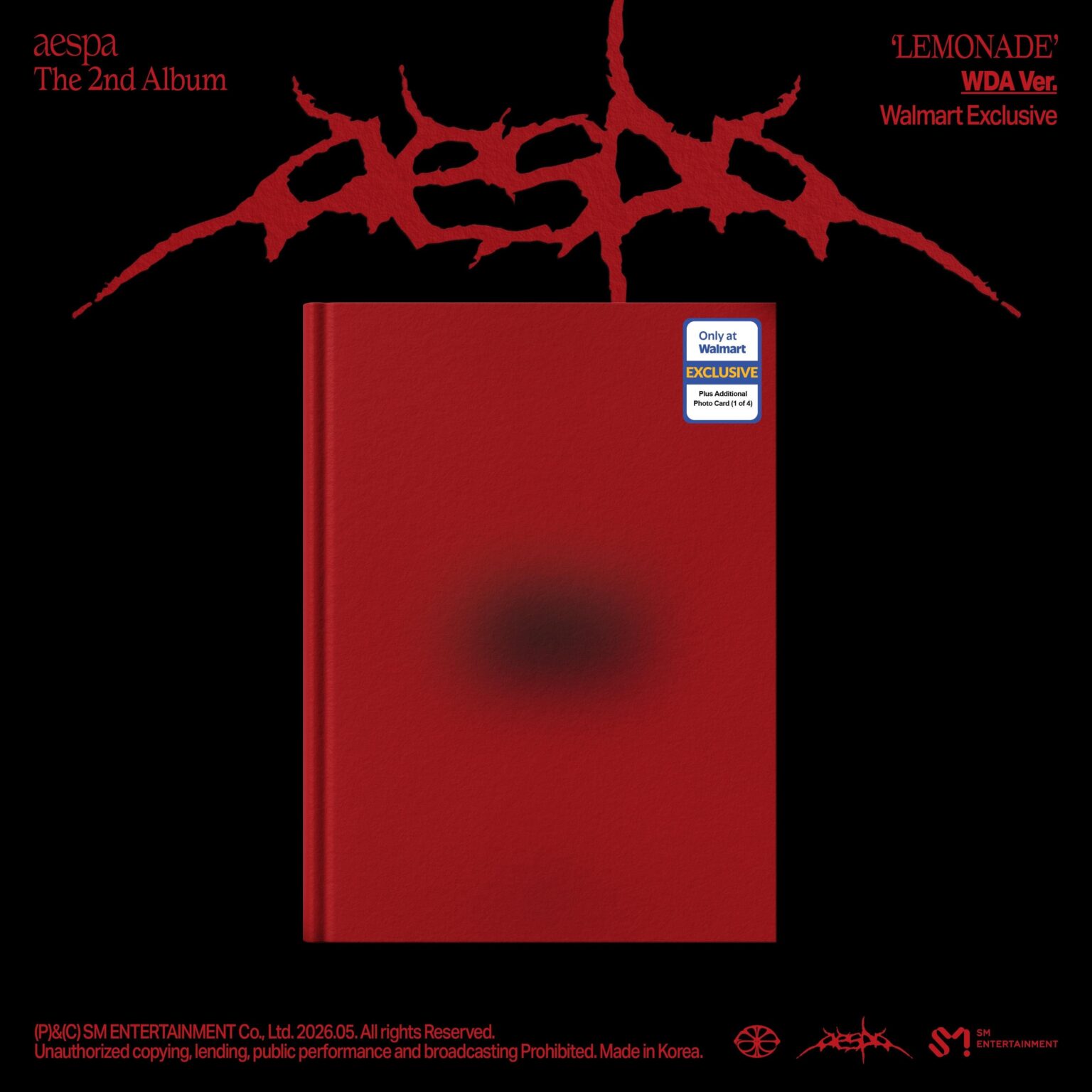 260423 aespa - الألبوم الثاني: LEMONADE (Walmart، Target، Barnes & Noble، Kpop Nara وروابط الطلب المسبق الحصرية للمتجر الرسمي)