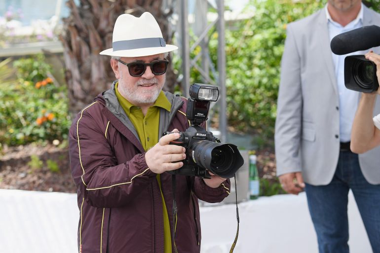 CANNES, FRANCE - MAY 17: Spanish director and President of the Feature Film Jury Pedro Almodovar attends the Jury photocall during the 70th annual Cannes Film Festival at Palais des Festivals on May 17, 2017 in Cannes, France. (Photo by Venturelli/WireImage)