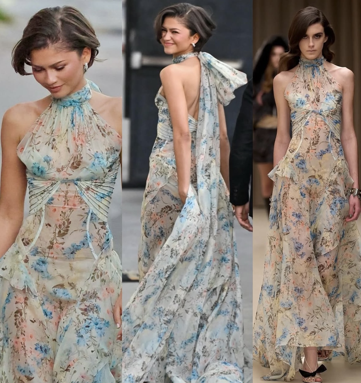 زندايا بفستان الورود من ألكسندر ماكوين (إنستغرام)