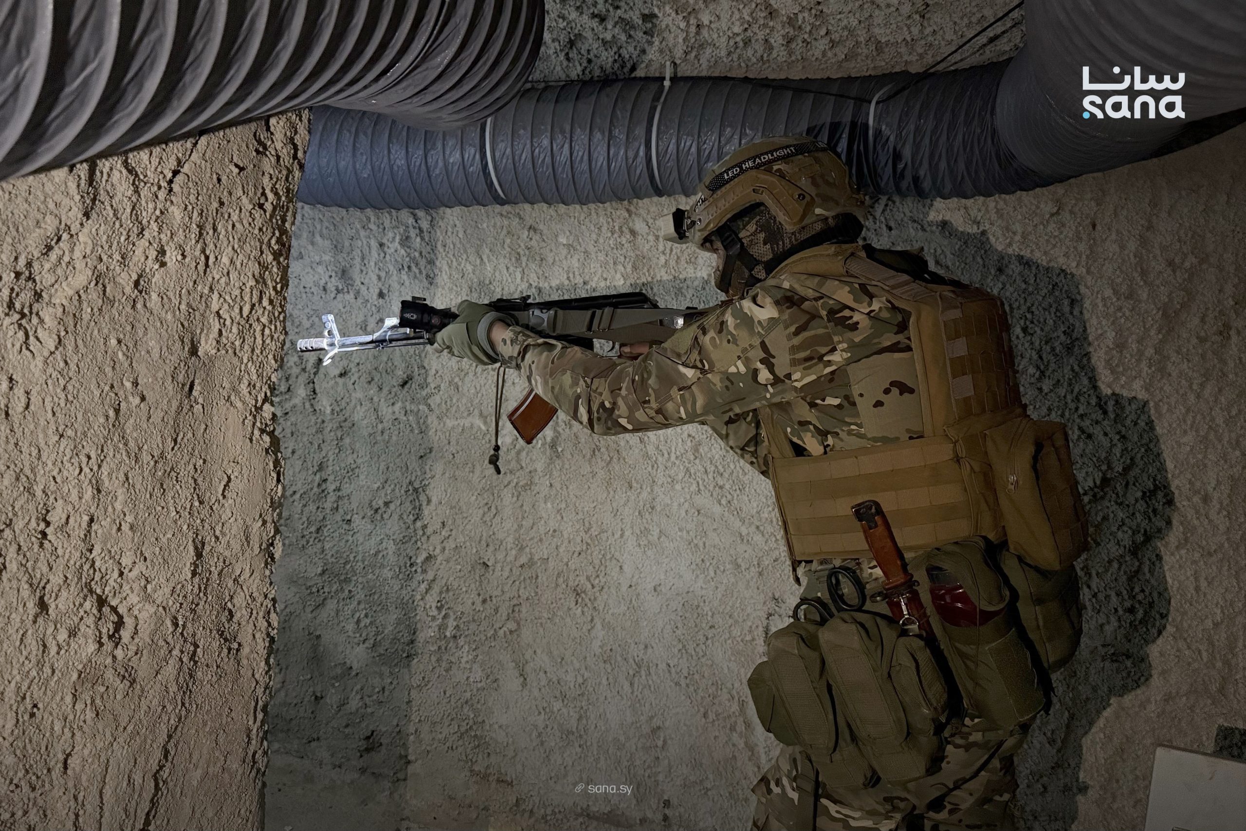 وزارة الدفاع تغلق نفقين للتهريب على الحدود السورية اللبنانية (سانا).