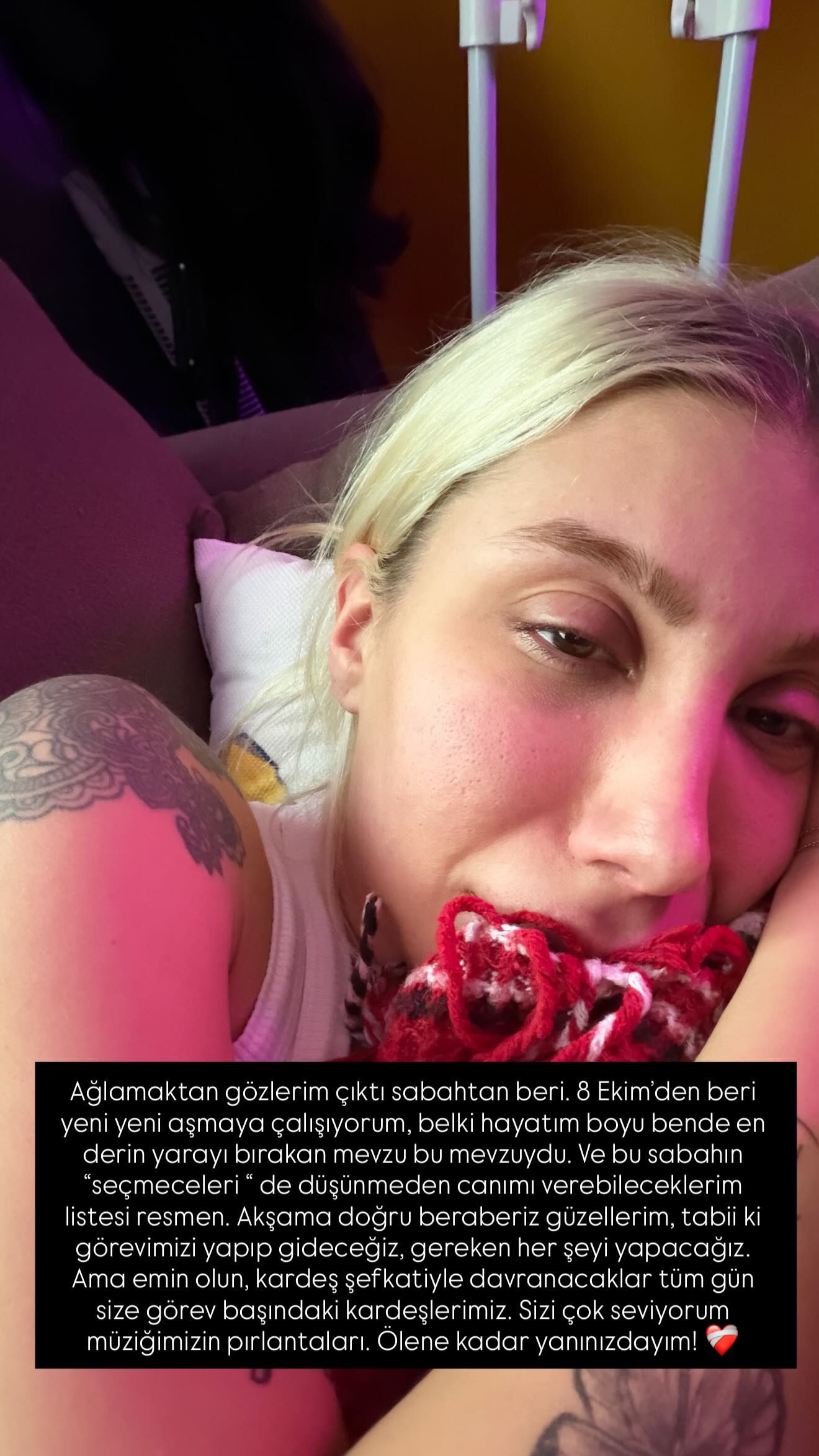 منشور الفنانة إيرام ديريجي (إنستغرام).