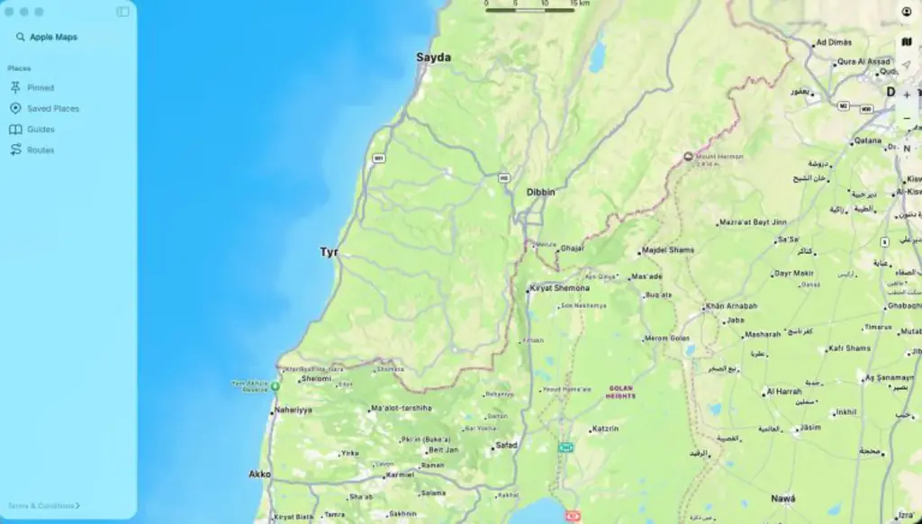 ما قصّة غياب بعض قرى الجنوب اللبناني عن خرائط 'أبل'؟
