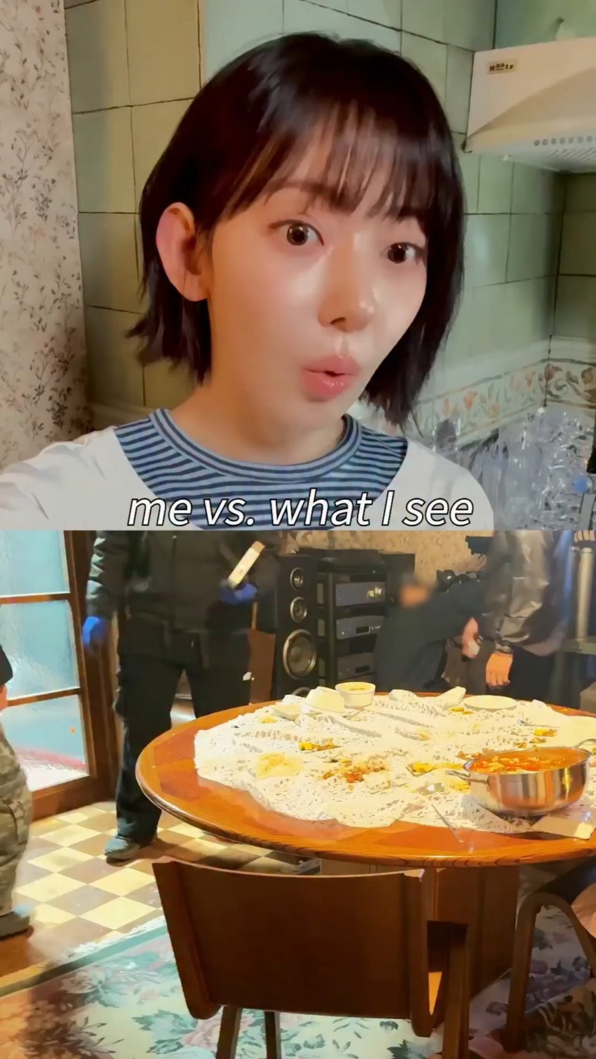 260419 تحديث LE SSERAFIM على التيك توك مع كيم تشايوون، مياواكي ساكورا وهوه يونجين - أنا 🆚 ما أرى