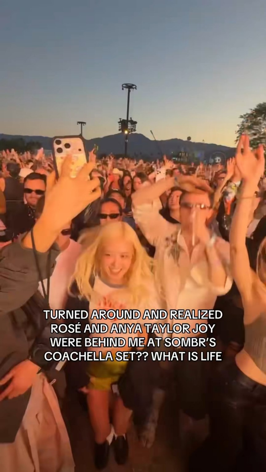 260411 روزيه مع أنيا تايلور جوي في موقع تصوير Sombr's في كوتشيلا