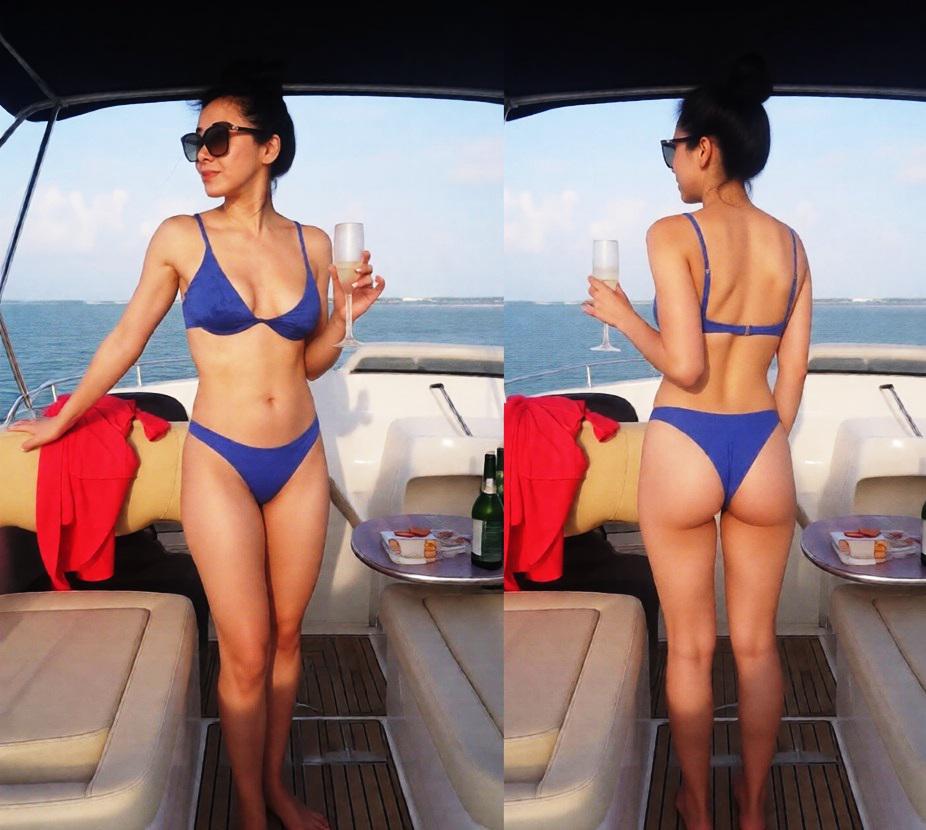 Aimee Garcia blue bikini