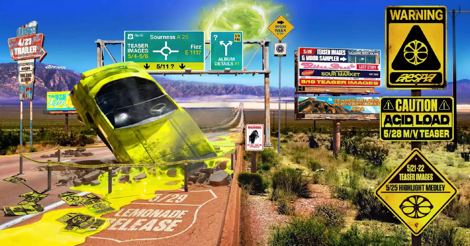 260421 aespa - الألبوم الثاني: عصير الليمون (ملصق الجدول)