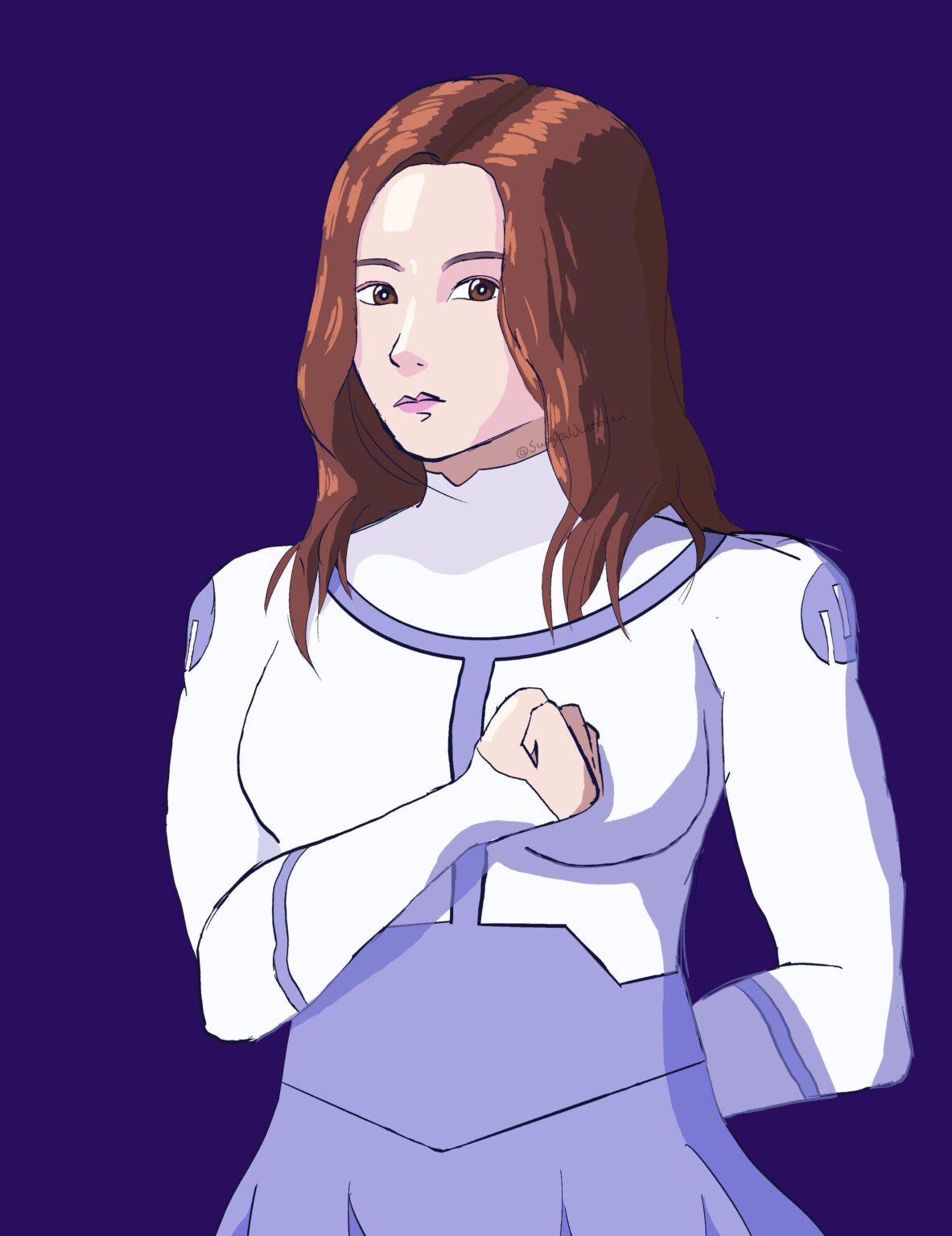 سناء في دور فيلتروميت في فيلم "لا يقهر" (الفن من تأليفي)