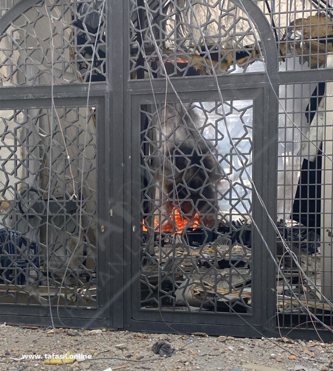 إسرائيل تستهدف مجمع سيد الشهداء في الضاحية الجنوبية (صورة متداولة).