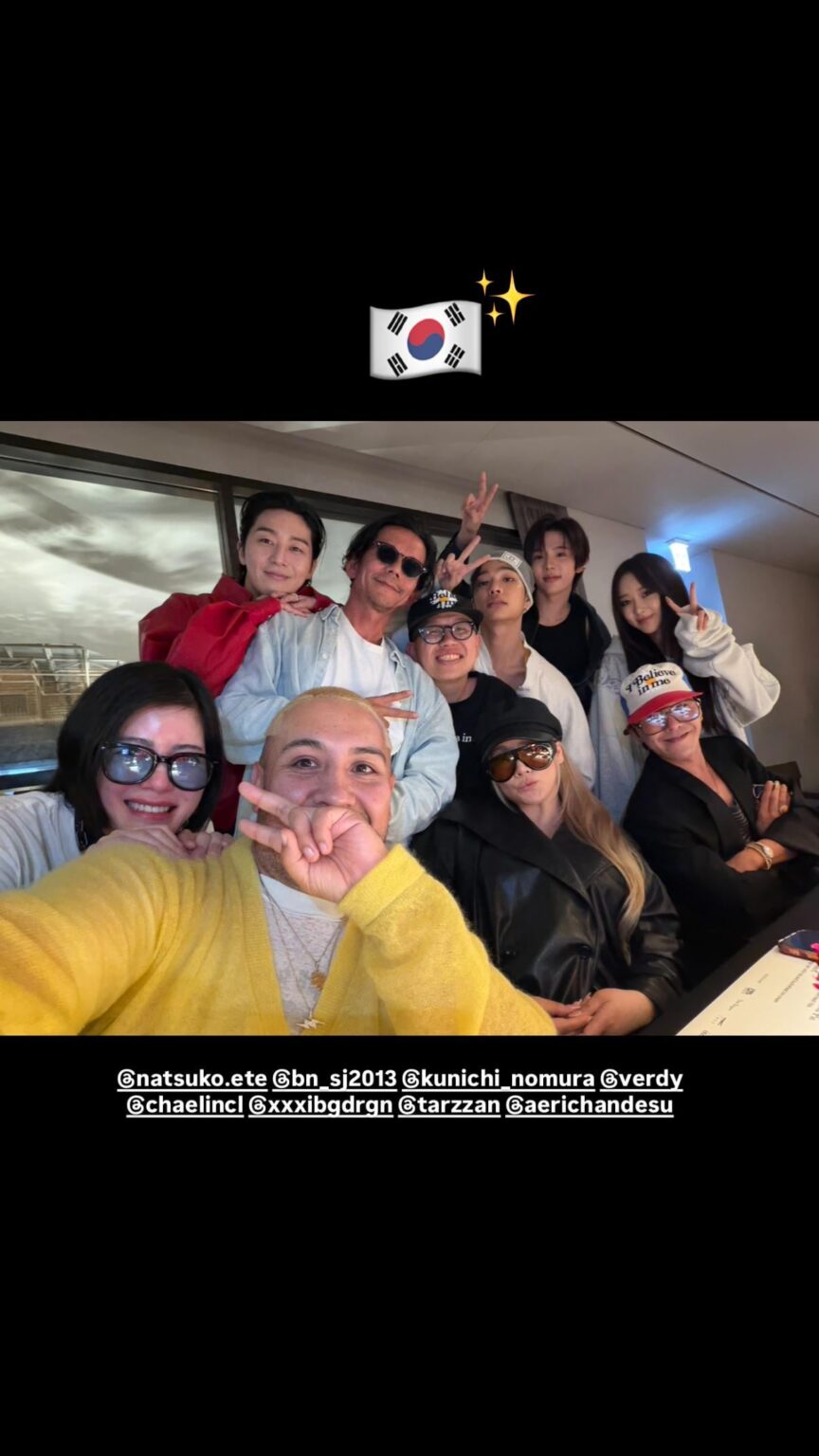 260424 تحديث قصة Paulo Street على Instagram مع جيزيل (مع G-DRAGON، CL، RIIZE Shotaro، AllDay Project TARZZAN، Park Seojoon، Nomura Kunichi، Verdy & Shoji Natsuko)