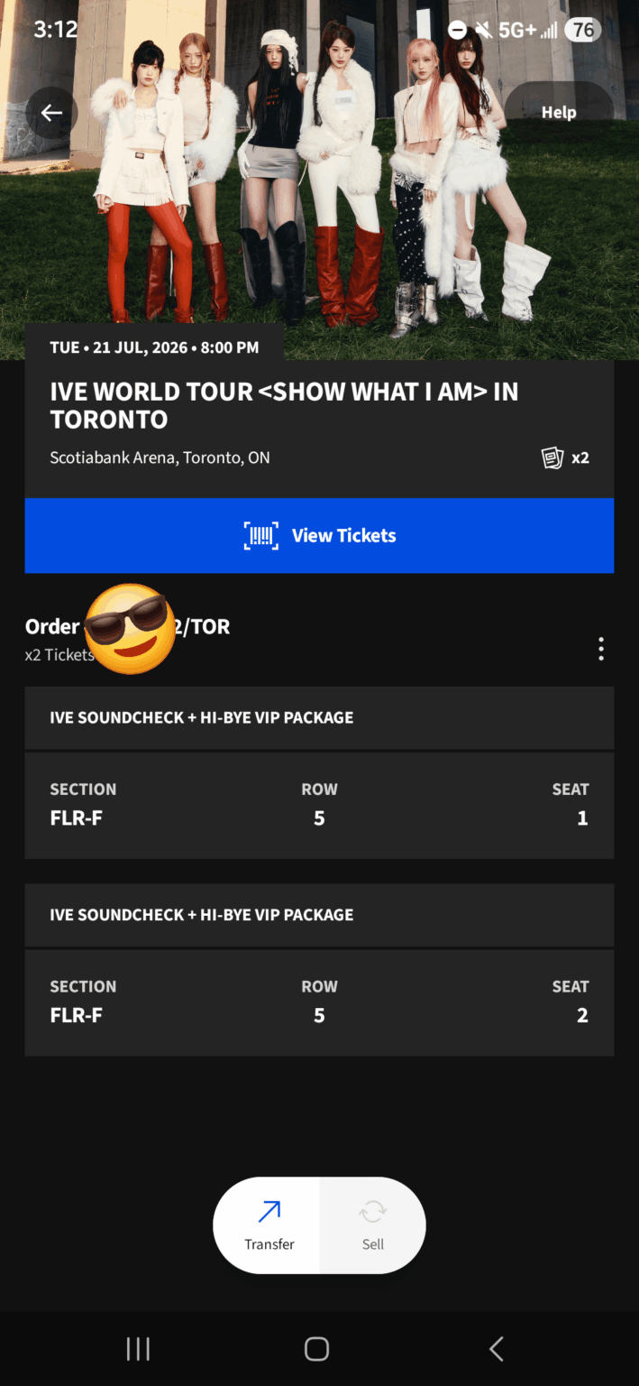 شراء التذاكر يجعلني دائمًا أشعر بالقلق ولكن الراحة بعد الحصول على التذاكر لا مثيل لها. نراكم في تورونتو!!