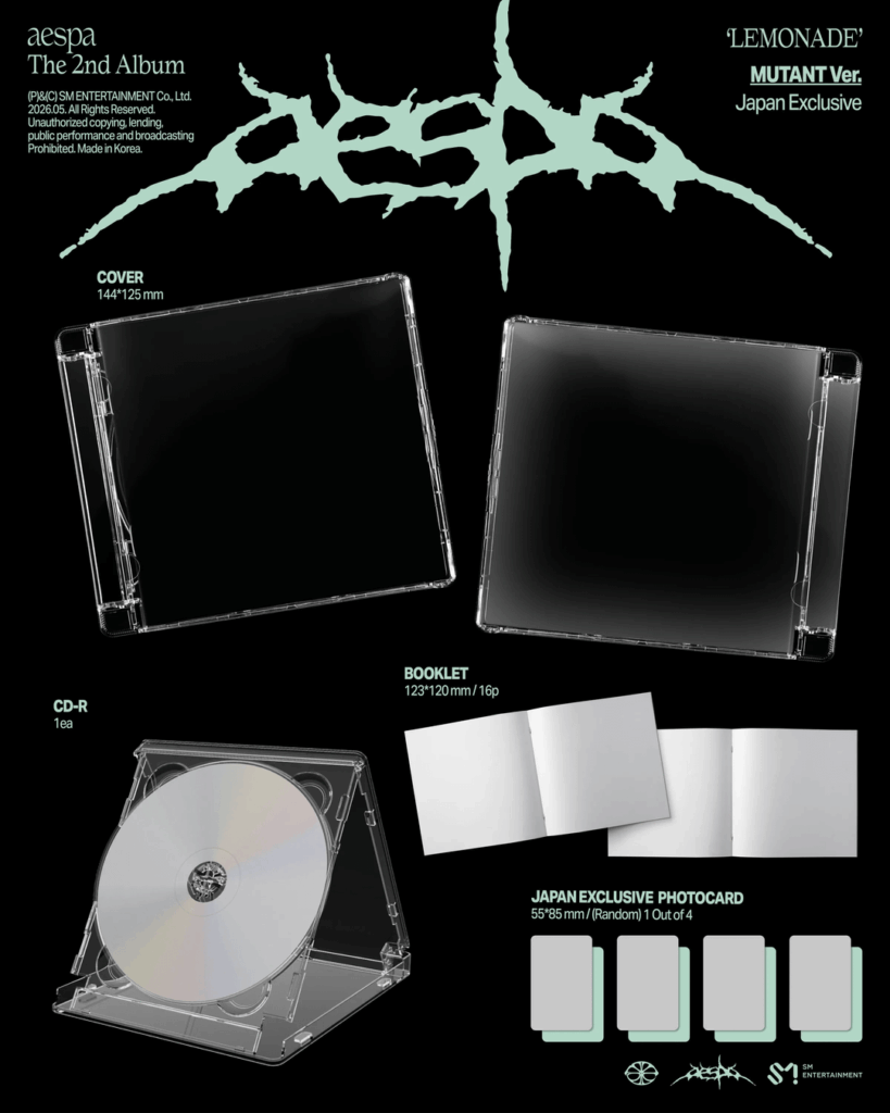 260422 aespa - الألبوم الثاني: LEMONADE (طلب مسبق حصريًا لليابان في Tokyo Dome + حدث Meet & Greet)