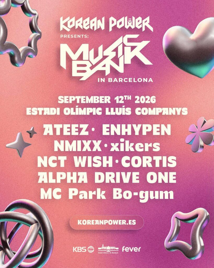 يعلن Music Bank في برشلونة عن تشكيلة الفريق: ATEEZ وENHYPEN وNMIXX وxikers وNCT WISH وCORTIS وALPHADRIVEONE