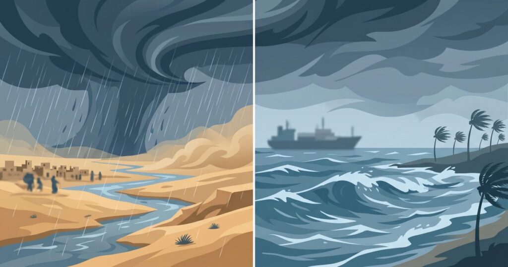 الأرصاد تتوقع أمطاراً غزيرة وسيولاً على 10 مناطق ورياحاً قوية بالخليج والبحر الأحمر