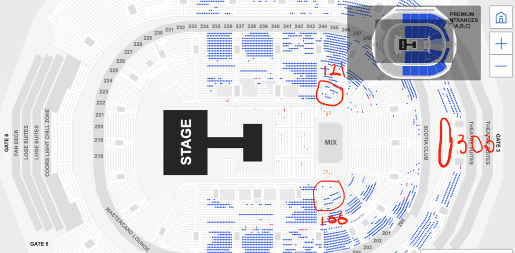 نصيحة بشأن تذكرة الحفلة الموسيقية لمحاولة استبدال المقاعد السفلية