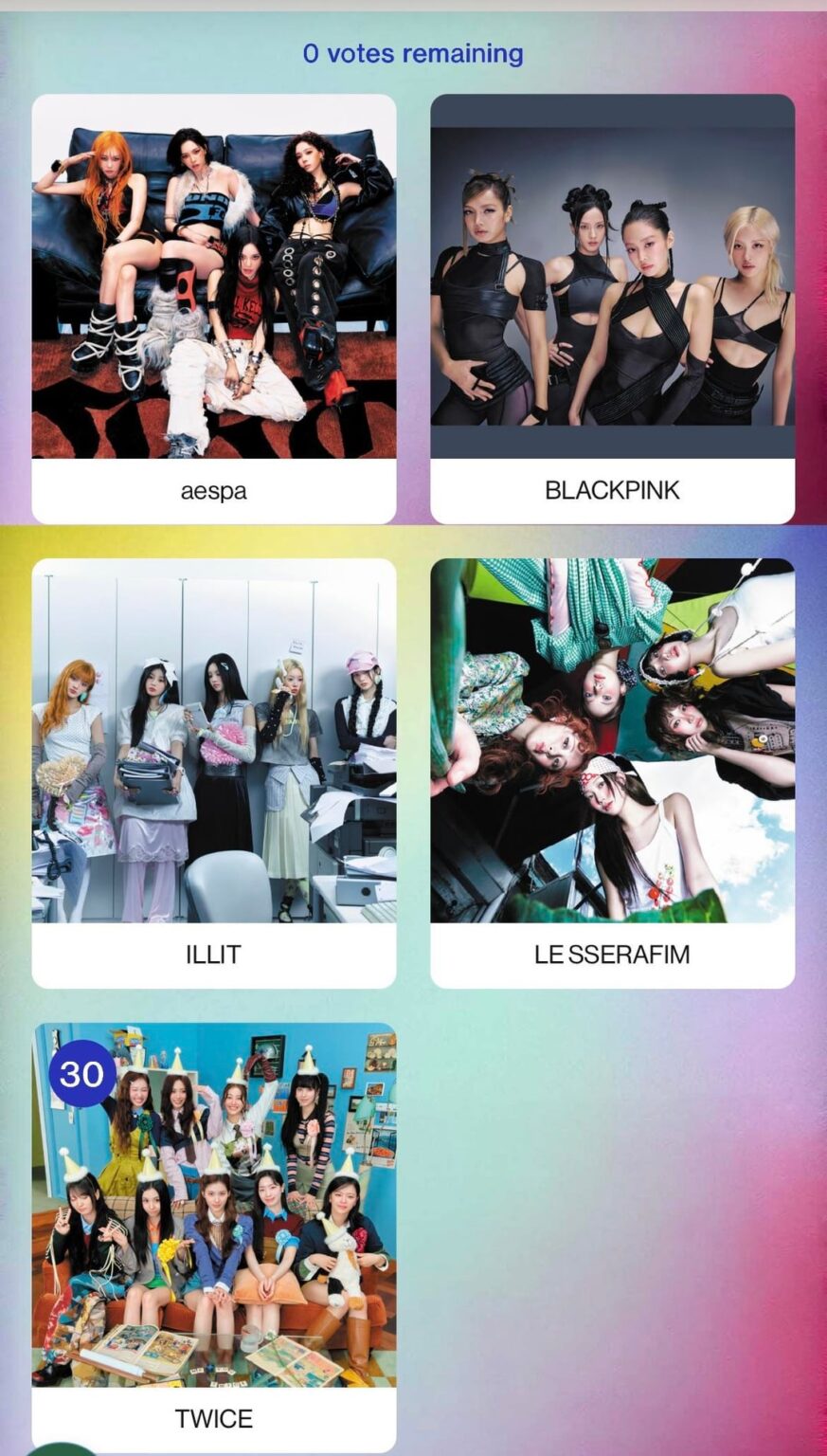 تم ترشيحها مرتين لأفضل مجموعة كيبوب نسائية في حفل AMAs