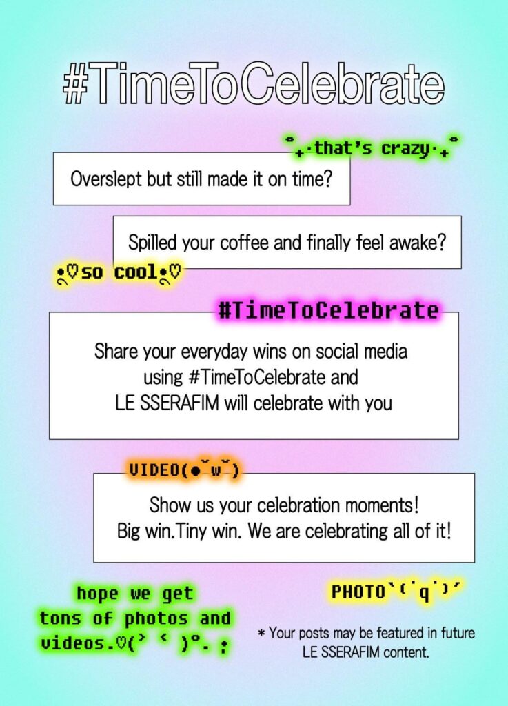260408 تحديث LE SSERAFIM على تويتر - حان وقت #الاحتفال 🎉 - مع خالص التقدير، وفد التهنئة LE SSERAFIM-