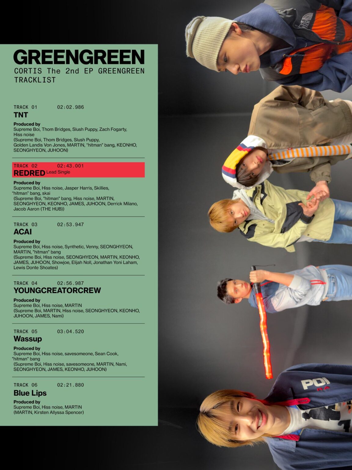 كورتيس - الحلقة الثانية: جرينجرين (قائمة الأغاني)