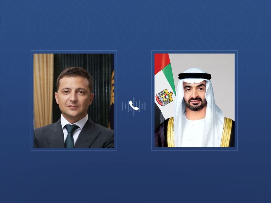 رئيس الدولة والرئيس الأوكراني يبحثان خلال اتصال هاتفي علاقات التعاون والتطورات الإقليمية