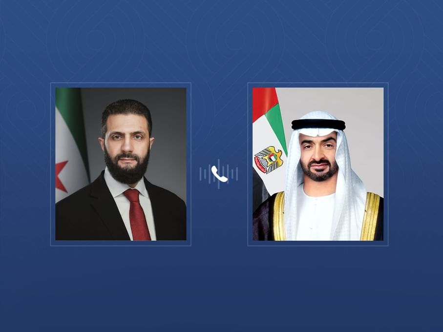 رئيس الدولة والرئيس السوري يبحثان هاتفياً علاقات التعاون بين البلدين والتطورات في المنطقة