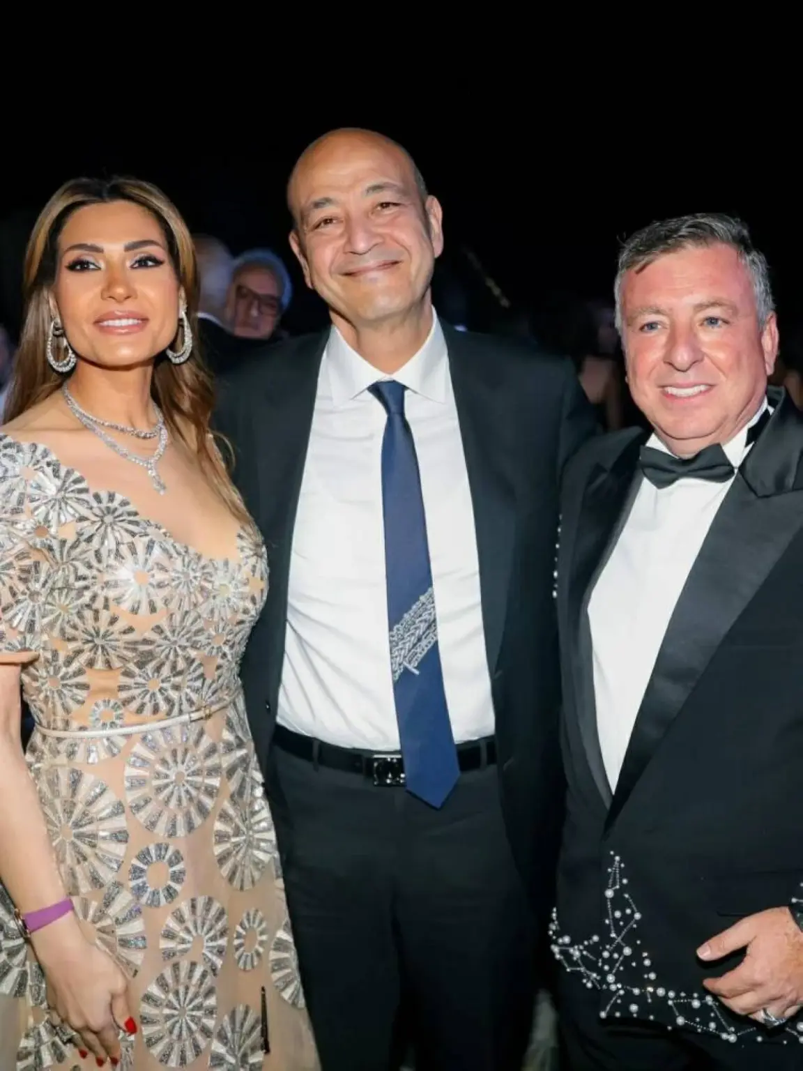 عمرو اديب ودينا طلعت