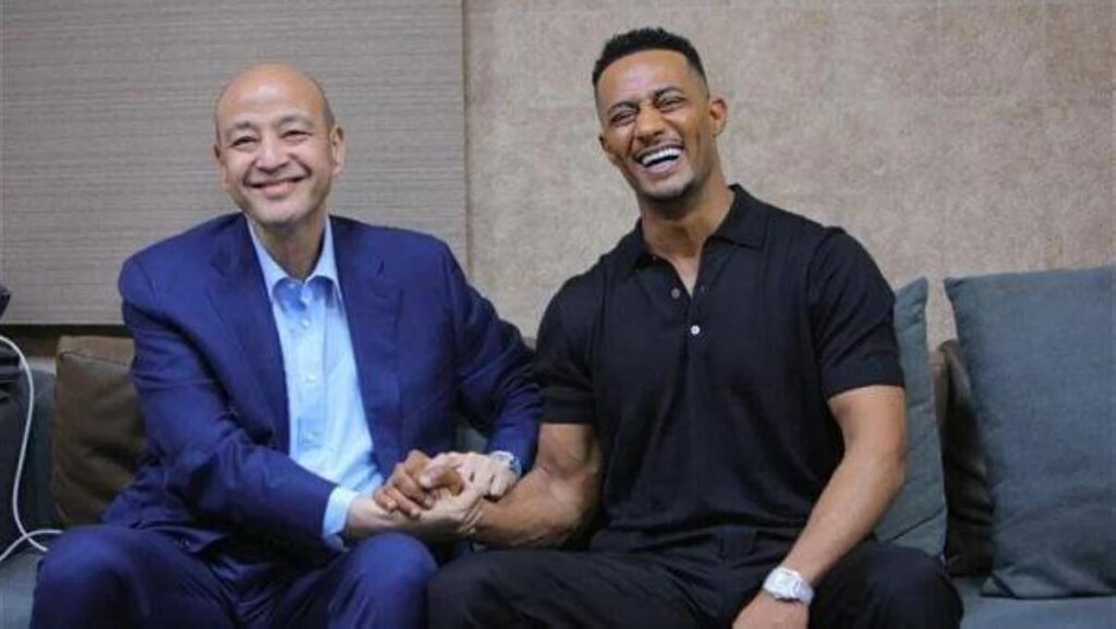 محمد رمضان وعمرو أديب من كواليس البرنامج