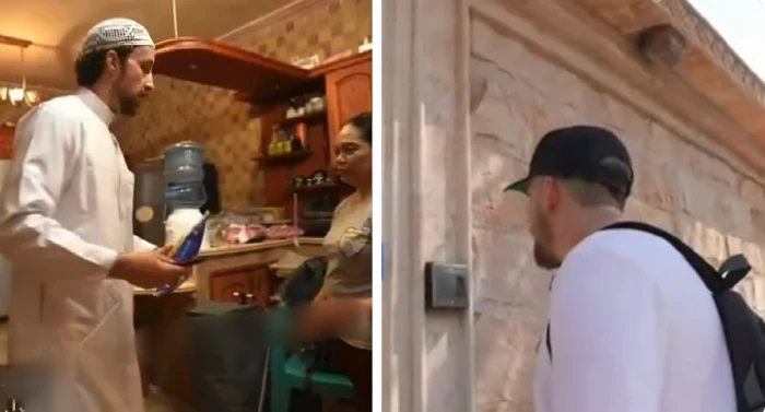 صحيفة المرصد - بالفيديو.. يوتيوبران كنديان يطرقان الأبواب في أحد الأحياء بالمملكة لطلب الطهي داخل المنازل.. وردود أفعال المواطنين