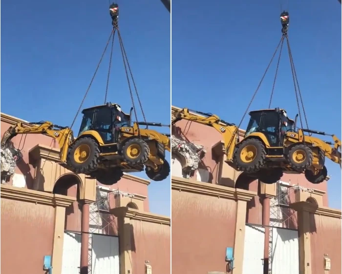صحيفة المرصد - بالفيديو: أخطر وأغرب فكرة لهدم واجهة فيلا في الأحساء تثير الجدل