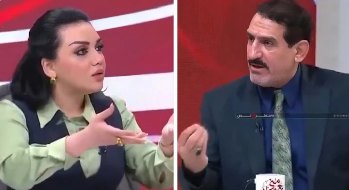 صحيفة المرصد - بالفيديو: مذيعة عراقية لأحد إعلاميي الحشد الشعبي في العراق: أنتم مقاومة ليش ما تروحون للقاعدة الإسرائيلية الموجودة في النجف؟.. والأخير يفاجئها بالرد