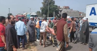 نقل 25 مصابا بحادث الطريق الرابط بين الدقهلية ودمياط لمستشفى كفر سعد