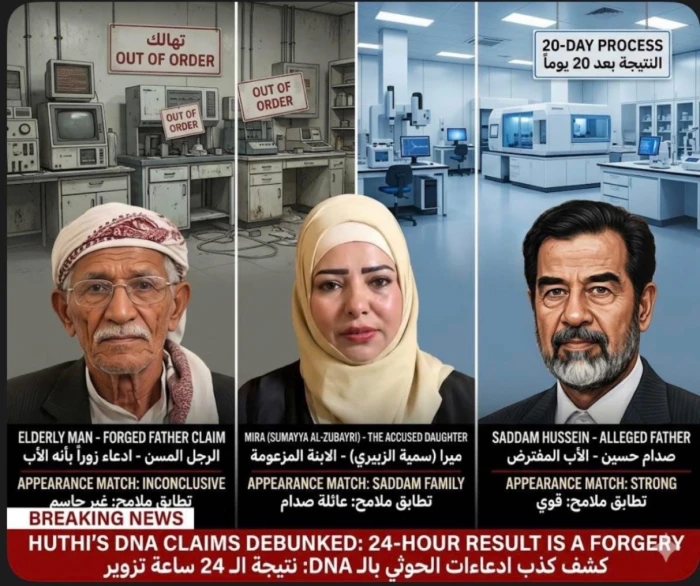 صحيفة المرصد - إعلامي يمني يفجر مفاجأة بشأن فحص DNA لـ«ميرا صدام حسين»
