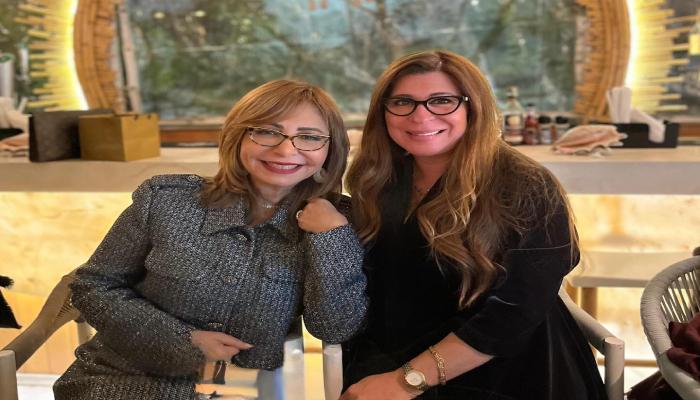 ظهور دينا طلعت في عيد ميلاد لميس الحديدي