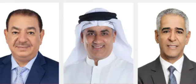 صورة للنواب البحرينيين الثلاثة الذين سحب المجلس عضويّتهم.
