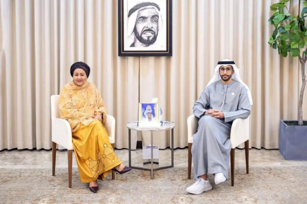 الإمارات والأمم المتحدة تبحثان التعاون في مجال الاستدامة ومؤتمر المياه 2026 الإمارات والأمم المتحدة تبحثان التعاون في مجال الاستدامة ومؤتمر المياه 2026