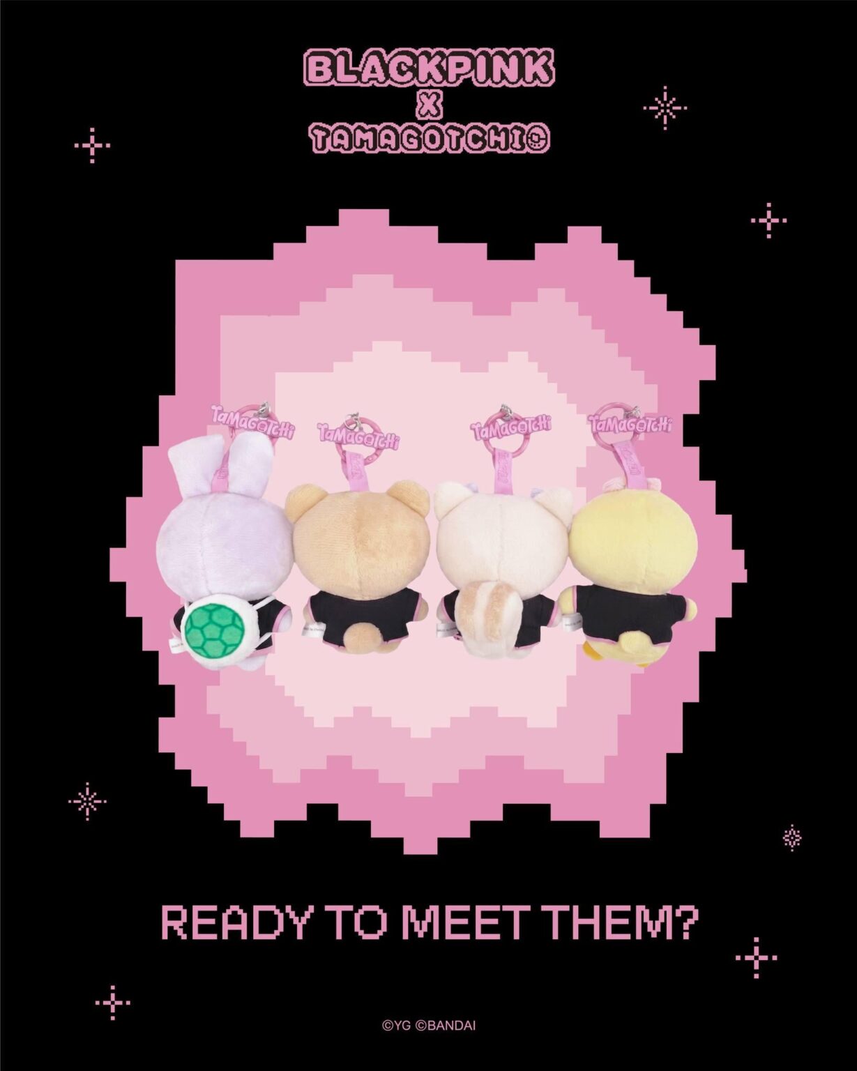 260512 BLACKPINK X TAMAGOTCHI صندوق أعمى لسلسلة المفاتيح من القطيفة | قريباً