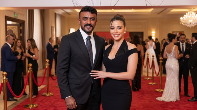يارا السكري وأحمد العوضي معاً في الحفل