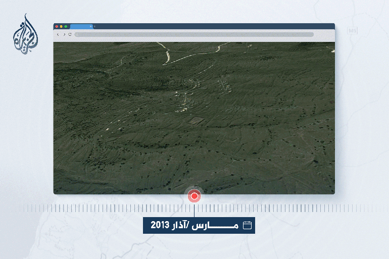 مراحل تطور المنشأة الإسرائيلية في زعورة بين 2013 و 2024 (الجزيرة)