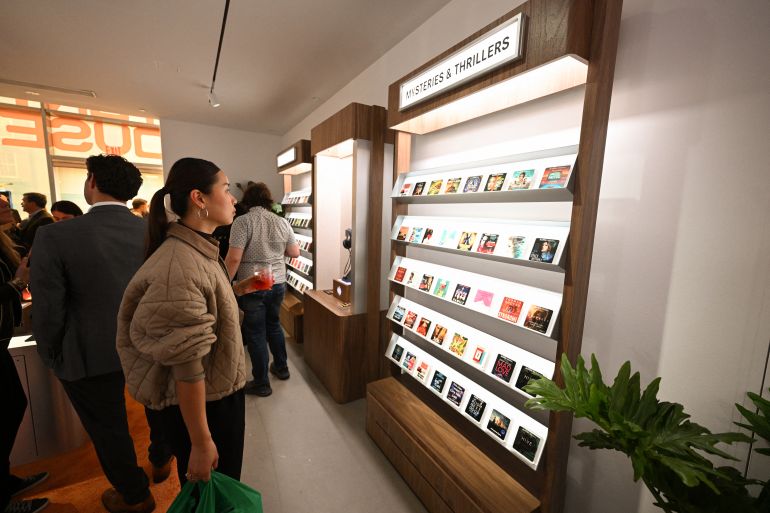 NEW YORK, NEW YORK - APRIL 30: A guest attends the opening of Audible Story House, the first-ever bookless bookstore on April 30, 2026 in New York City. Bryan Bedder/Getty Images for Audible/AFP (Photo by Bryan Bedder / GETTY IMAGES NORTH AMERICA / Getty Images via AFP)