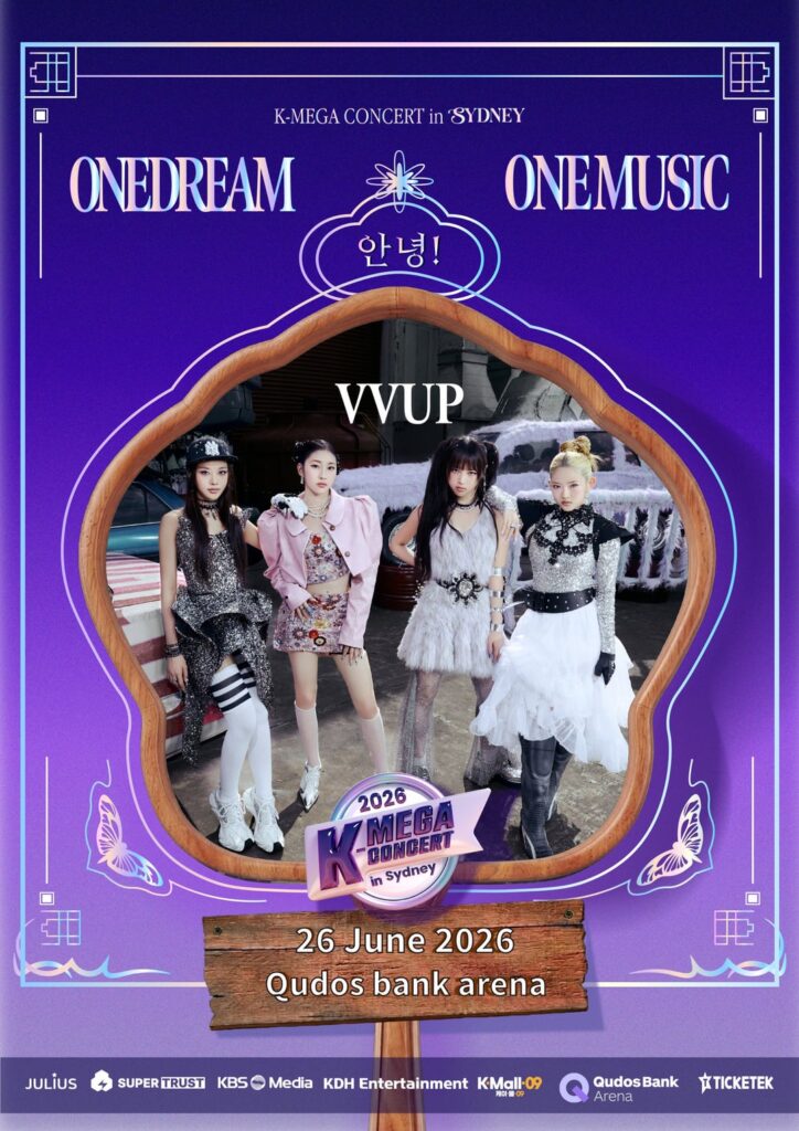 VVUP وBaby DONT Cry وUNIS سيقدمون عروضهم في حفل K-MEGA CONCERT لعام 2026 في سيدني VVUP وBaby DONT Cry وUNIS سيقدمون عروضهم في حفل K-MEGA CONCERT لعام 2026 في سيدني