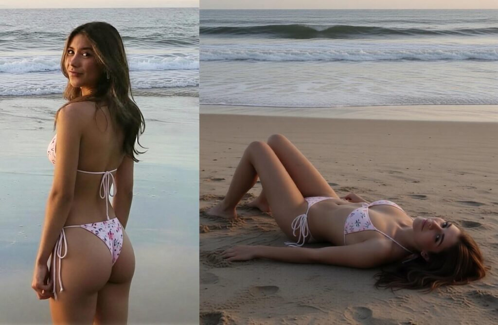 Scarlet Estevez at the beach