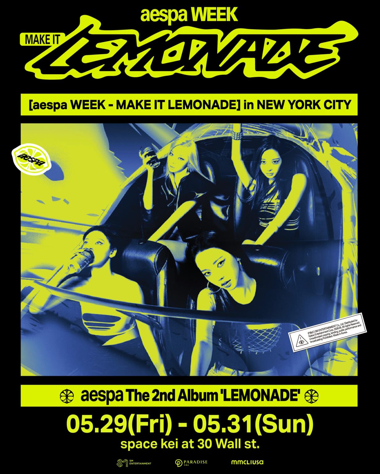 260521 aespa - الألبوم الثاني "LEMONADE" المنبثق في مدينة نيويورك (ملصق إعلان)