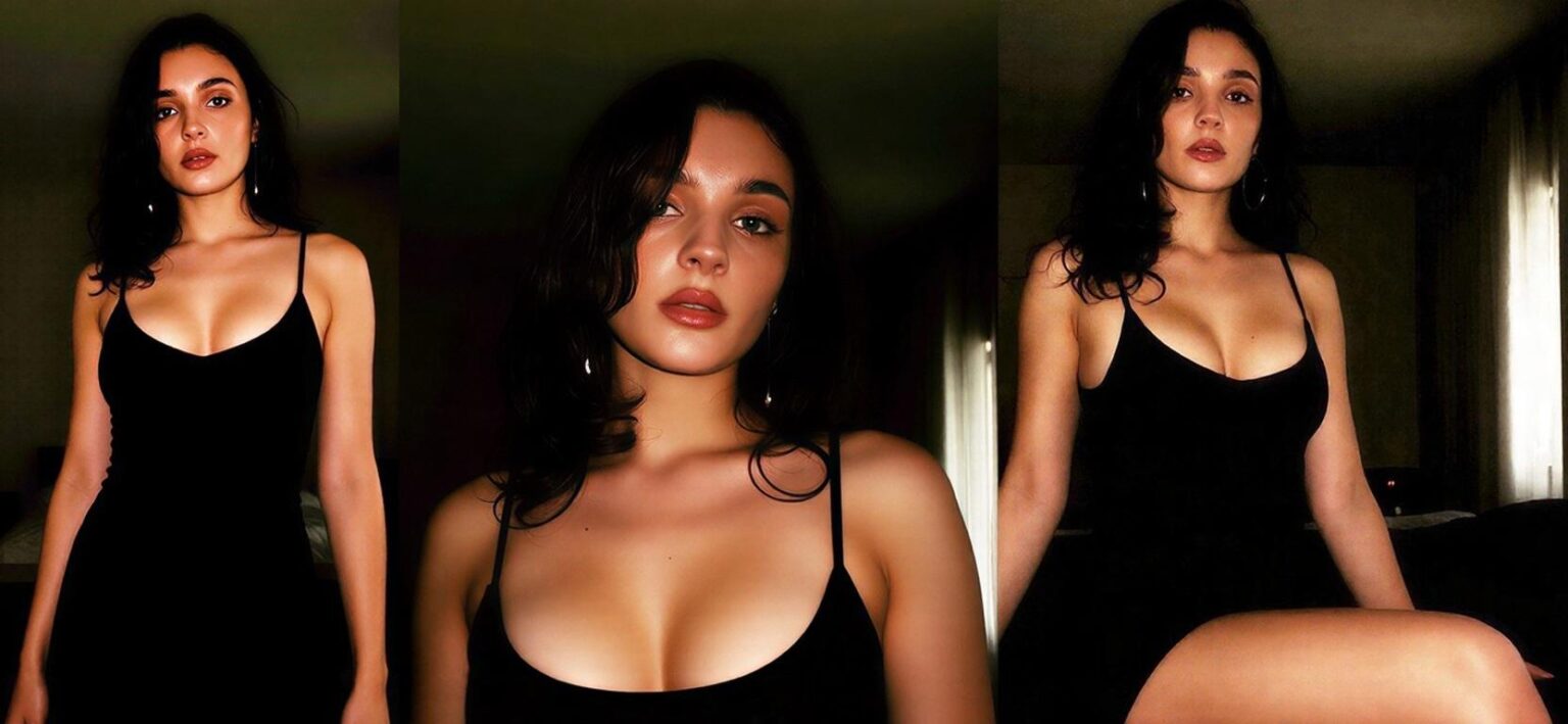 Billie Boullet tiny black dress